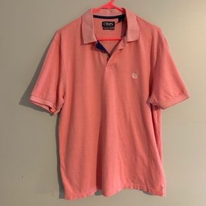 Men’s pink Chaps Natural Stretch Polo.
